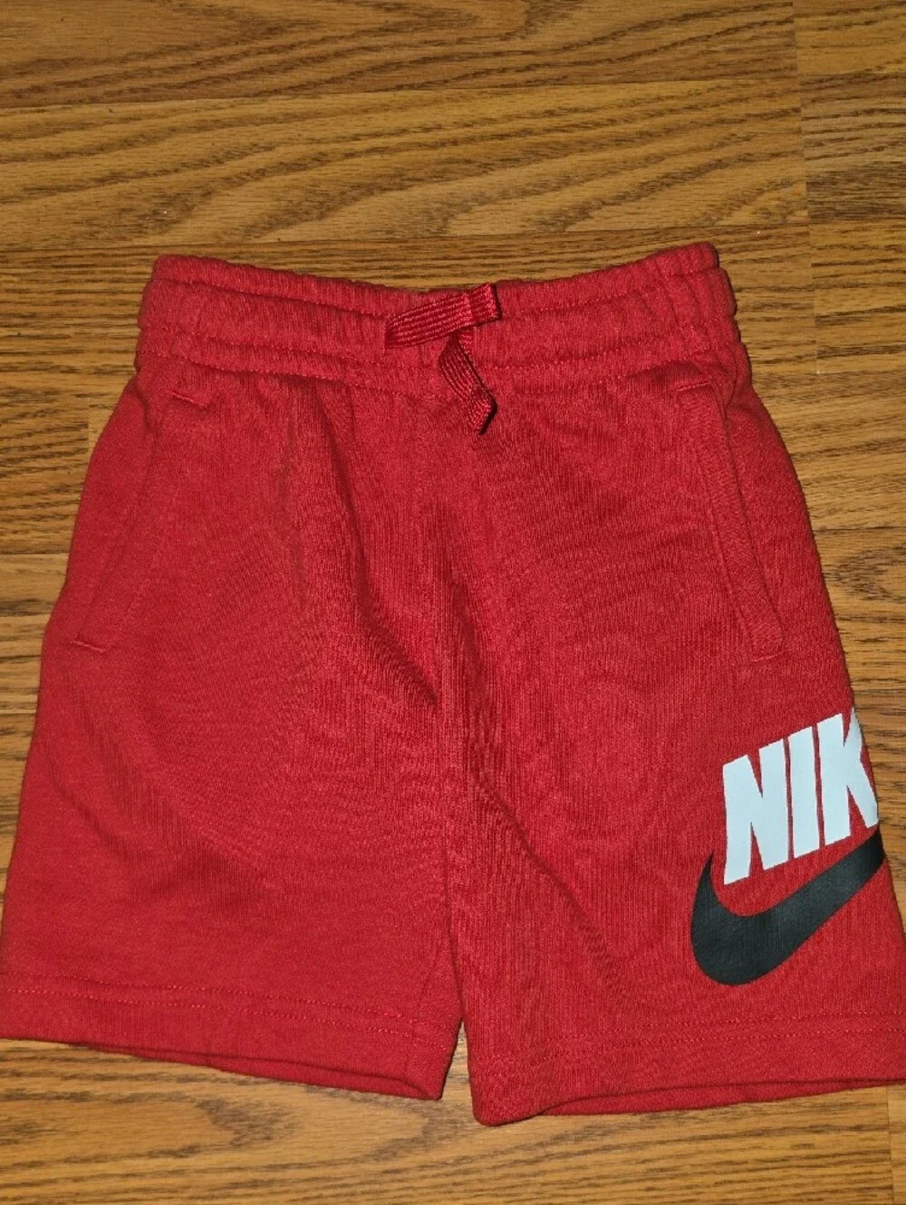 Nike Red Kids Logo Athletic Shorts